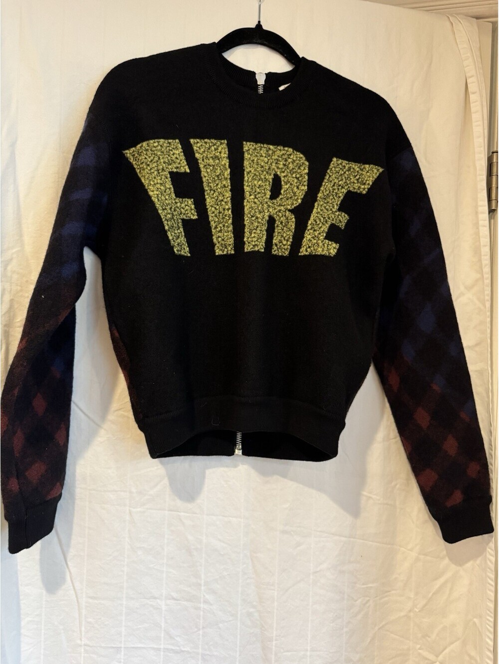 Kenzo FIRE Wool Blend Knit Sweater With Zipper Medium